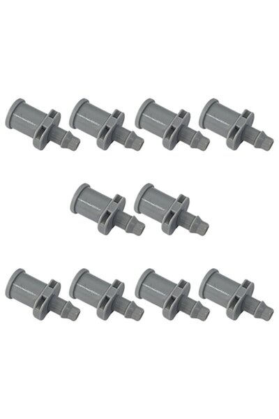 flores Set of 10 plastic drip pipe connectors, code-7513, black, 5 x 9 mm