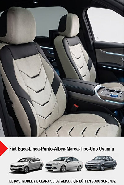 GM-DESIGN Arenza Series Luxury Car Seat Cover - (Compatible with Fiat Egea-Li...