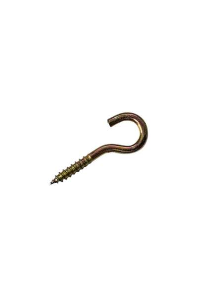 flores Set de 230 cârlige filetate pentru lemn, metal, galbene, diametru exte...