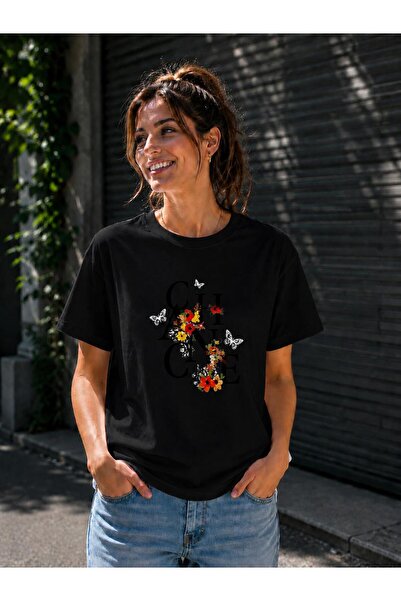 3S MODA Women's Basic Chance Digital Printed T-Shirt