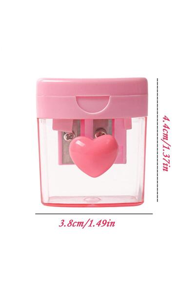 Choice Pink Cartoon Pencil Sharpener Double Hole Pencil Cutter Tool Pencil Sh...