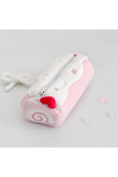 Choice Pink Cute Kawaii Swiss Roll Cake Plush Desktop Large Capacity Storage ...