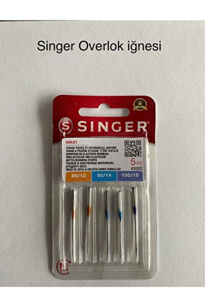 SİNGER Overlok Iğnesi Karışık Numara 2x12 2x14 1x16