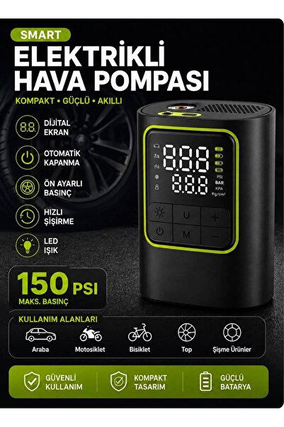 ŞARJLI DİJİTAL CEP BOY HAVA KOMPRESÖRÜ