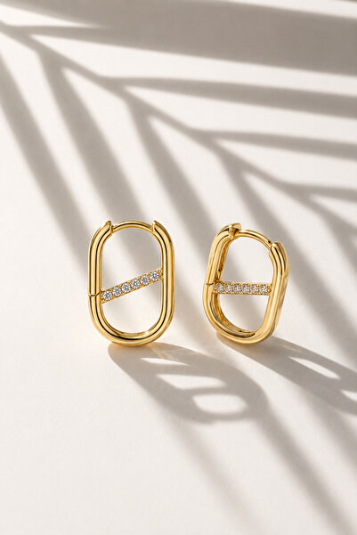 Zundesilver Zircon Stone U Design Earrings