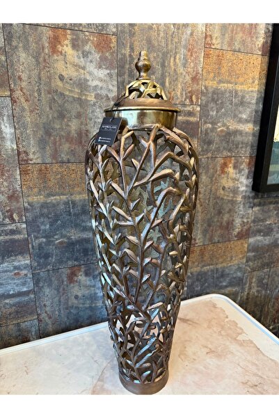 KARCILAR HOME STORE 80 cm eskitme metal yer vazosu