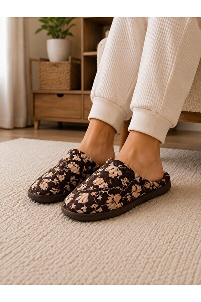 NECO GİYİM Women's Winter Comfortable Sole Patterned Home Garden Slippers