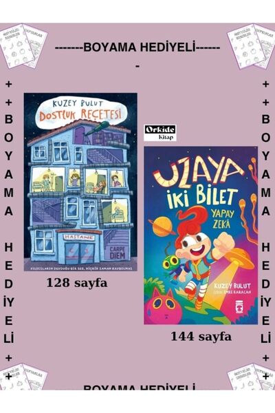 Timaş Yayınları Boyamalı - Dostluk Reçetesi - Uzaya İki Bilet Yapay Zeka , Ku...