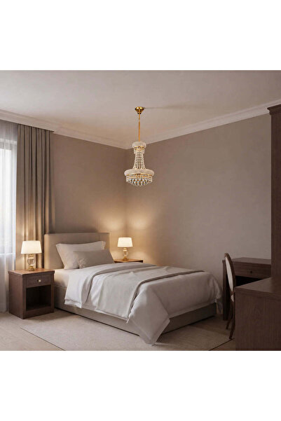 OEM NUVOLA Nobile Crystal Chandelier 8xE14, D40 cm, Χρυσό, Ρυθμιζόμενο Ύψος, ...