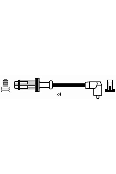 NGK Set Cablaj Aprinder 7285 Citroën Ax/Berlingo / Berlingo First/C15/Saxo/Xs...