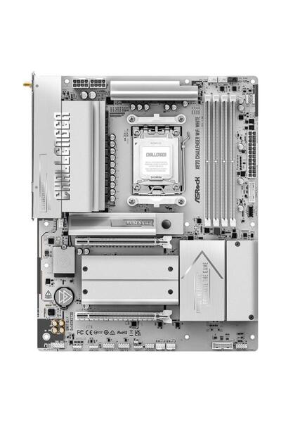 ASROCK Placă de bază X870 Challenger WiFi Albă, AMD X870, AM5, ATX, DDR5