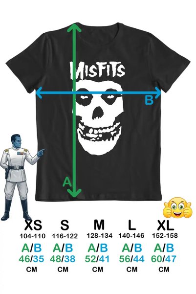 OEM Tricou Copii Fete Misfits Fiend Skull Punk