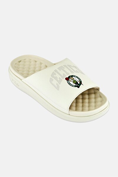 iSlide Men Boston Celtics Tonal Pop Slip On Slides, Off White