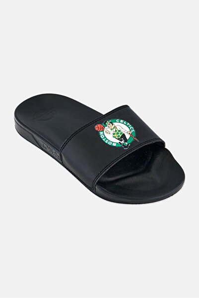 iSlide Kids Boy Boston Celtics Primary Slip On Slides, Black