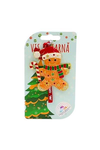 Ginza metal decoration, winter dream, gingerbread man model with pipe in hand