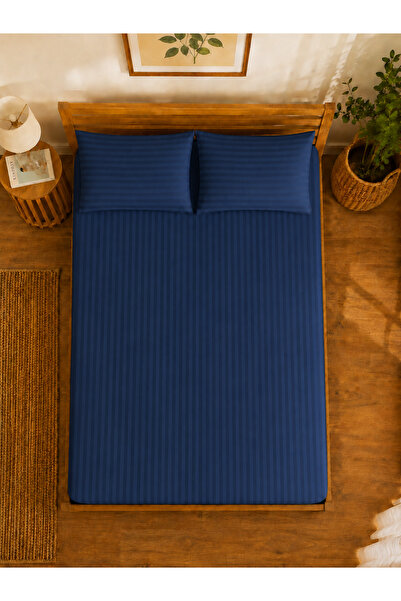 Erays Home Premium Striped Satin Fitted Sheet Set – Modern Elegance and Ultim...