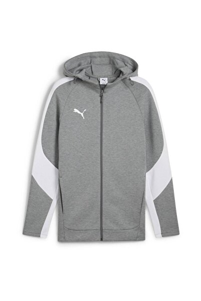 Puma Hood Teamevostripe Ανδρικό Μπουφάν με Κουκούλα, Μεσαίο, Γκρι