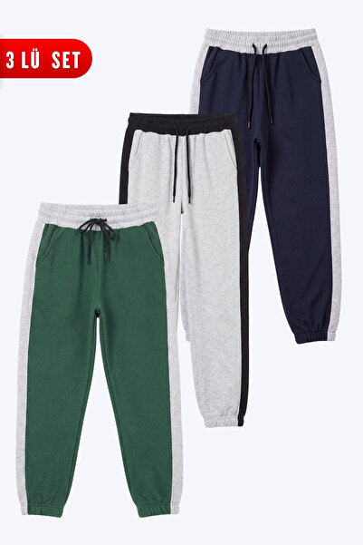 panios kids Unisex Παιδικό Σετ Φόρμας 3 τεμαχίων με λεπτομέρεια ρίγες, δεμένη...