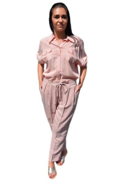OEM Pantaln lung, confortabil cu croi pe picior, nuanta de plamaniu