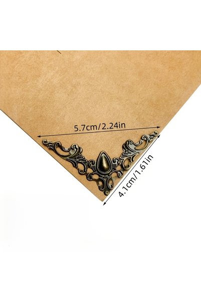 Choice Bronze color 50 Decorative Metal Corner Protectors - Hollow Triangle D...