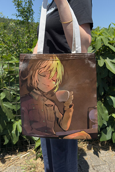 ZipZap Youjo Senki V5 Summer Winter Double-Sided Canvas Printing Tote Bag Ani...