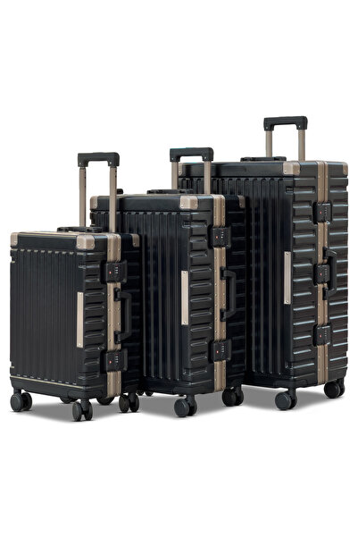 ZAAPPY Aeris Aluminum Framed 3PCS Set (20/24/28 Inch) Luggage Hard Shell, Lig...