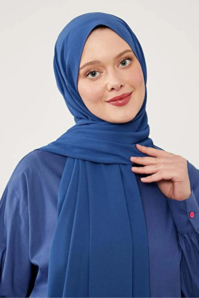 Yüsra Shop شال ليڤيدور من الحرير الأزرق البارلماني من المدينة المنورة