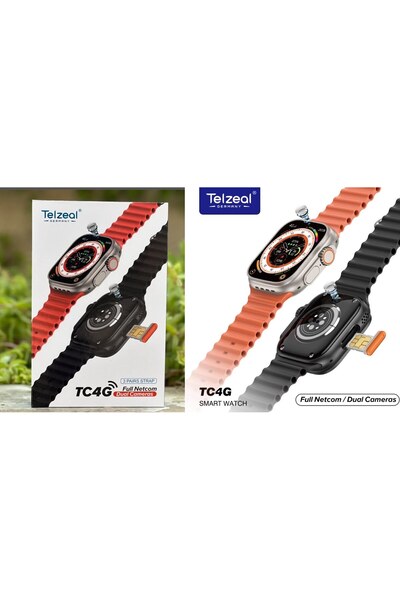 TELZEAL TC4G 2.2 Inch Screen Smart Watch With Dual Camera and Sim Card Support