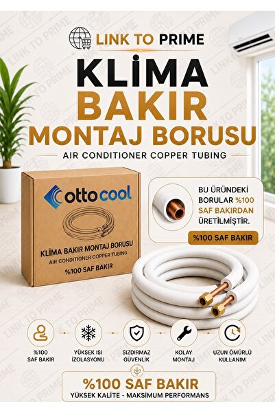 Ottocool BAKIR KLİMA MONTAJ BORUSU 1/4-5/8 5 MT