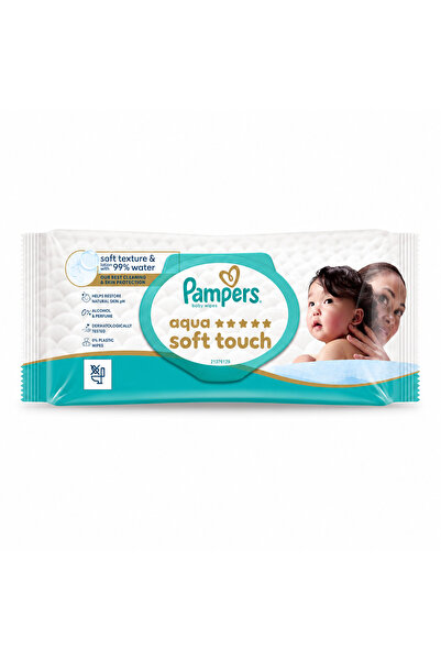 Prima Pampers Aqua Soft Touch 99% Water-Containing Perfume-Free Baby Wet Wipe...