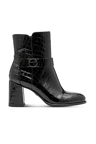 Tamaris ESSENTIALS Γυναικεία Μπότα 1-25337-45 028 Μαύρο Κροκό