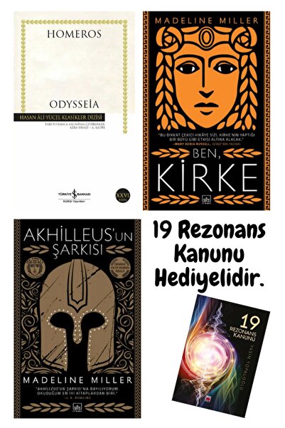 İthaki Yayınları Odysseia & Ben, Kirke & Akhilleus'un Şarkısı (3 Kitap Set) 1...