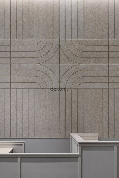 Dekonil 40x90 Cm Lena Çift Taraflı İşlemeli Mdf Oval Duvar Paneli 2'li Set