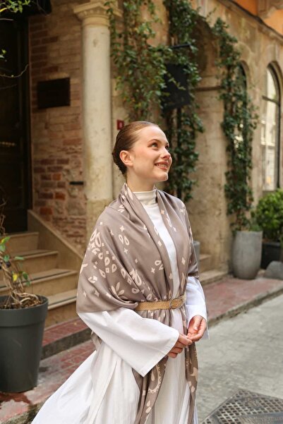ENRİCO FERRİ Lusso Shoulder Shawl - Mink