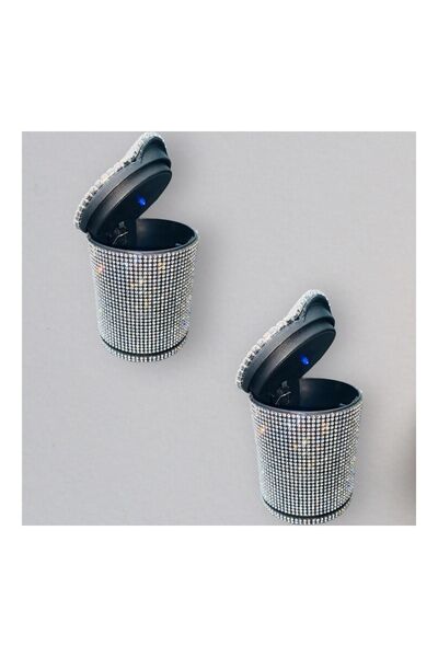 GARDENAUTO Silver Stone Car Interior Led Light Ash Table