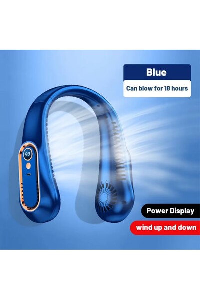 Choice1 مروحة صغيرة بدون شفرات من Blue Neck طويلة العمر محمولة صامتة كسولة مز...