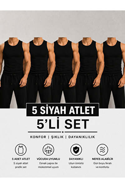 Livik Erkek Halter Yaka Slimfit Fitilli Sporcu Likralı Atlet