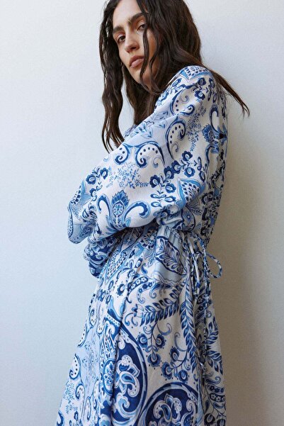 H&M Balloon-sleeved tunic dress