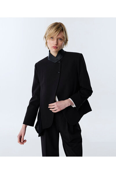 Twist KONTRAST YAKA ASİMETRİK BLAZER