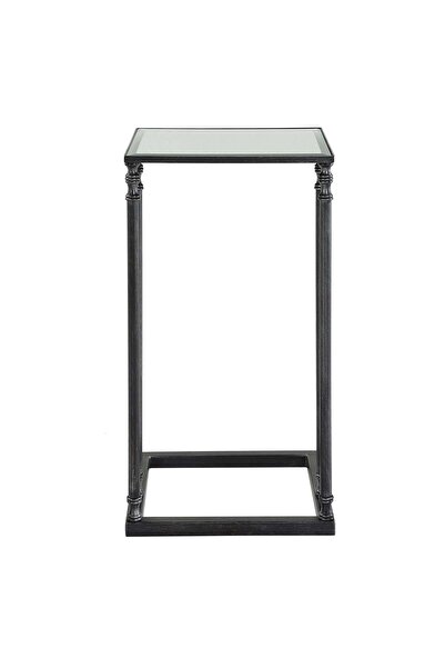 UTTERMOST Henzler 30 W x 63 H x 33 D Black Rectangle C Table Table with Bevel...