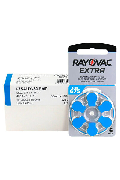 Rayovac Extra 675 μπαταρίες ακουστικών βαρηκοΐας 1.4V 60τμχ