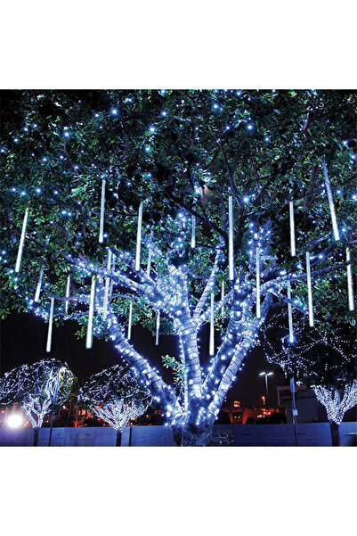 Danex Instalatie de Craciun, 10 tuburi, 50cm, 480 LED, ploaie de meteoriti, alb,