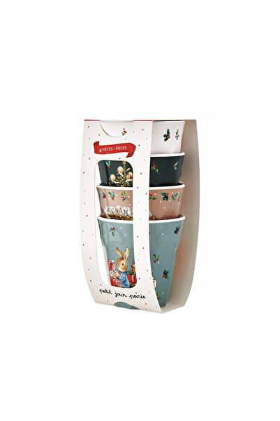 Petit Jour Paris Cană 220 ml x 4 SET Peter Rabbit Crăciun