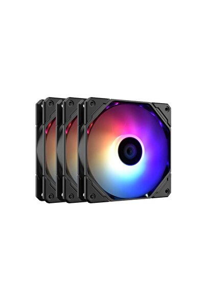 ID-COOLİNG TF-12025 Pro 120mm aRGB Fan Top Bottom Set of 3