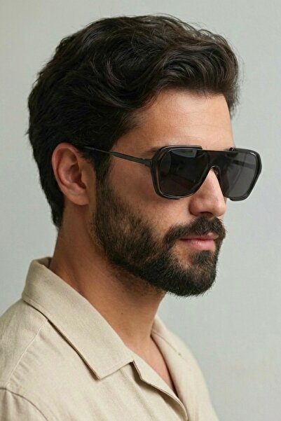 Roger Bacon Black Men's Sunglasses Uv400 Protection