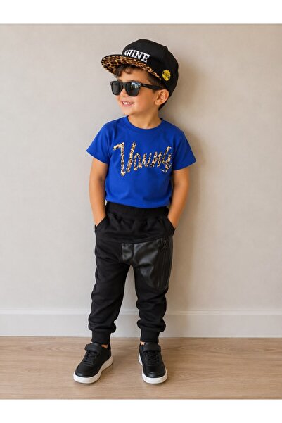 UMKEM Boy's Black and White Young Swage Leopard Set