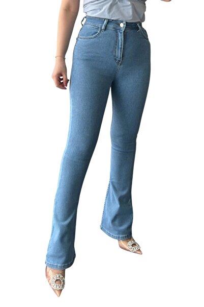 ArVib Women's Light Blue High Waist Spanish Flare Jeans