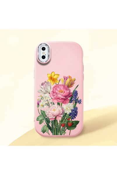 Hontinga حافظة متوافقة مع هاتف iPhone XS، حافظة حماية للكاميرا من السيليكون ب...