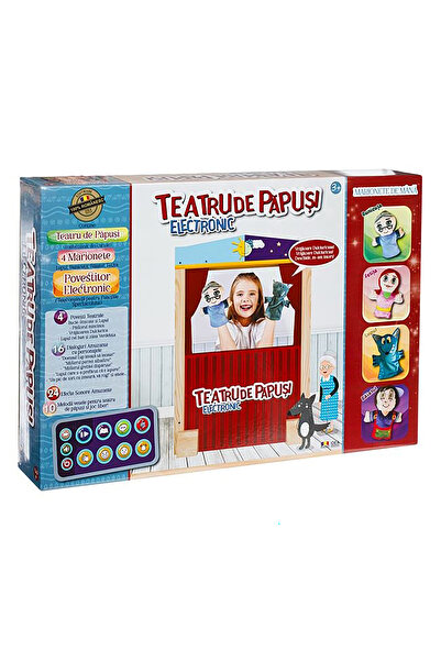 Generic Brand Teatru de Păpuși Electronic în Limba Română – 4 Marionete și Te...