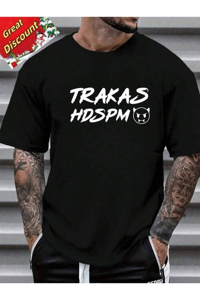 Astogria13 Payeah Men's TRAKAS HDSPM Comfortable Casual Cotton T-Shirt Summer...